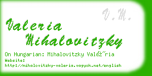 valeria mihalovitzky business card